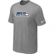 Wholesale Cheap Seattle Seahawks Sideline Legend Authentic Logo Dri-FIT Nike NFL T-Shirt Light Grey