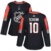 Wholesale Cheap Adidas Blues #10 Brayden Schenn Black 2018 All-Star Central Division Authentic Women's Stitched NHL Jersey
