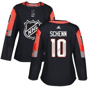 Wholesale Cheap Adidas Blues #10 Brayden Schenn Black 2018 All-Star Central Division Authentic Women\'s Stitched NHL Jersey