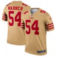 Wholesale Cheap Men's San Francisco 49ers #54 Fred Warner 2022 New Gold Inverted Legend Stitched Football Jersey