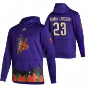 Wholesale Cheap Arizona Coyotes #23 Oliver Ekman-Larsson Adidas Reverse Retro Pullover Hoodie Purple