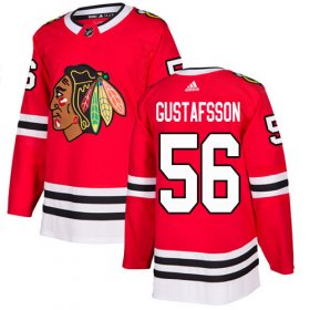 Wholesale Cheap Adidas Blackhawks #56 Erik Gustafsson Red Home Authentic Stitched NHL Jersey