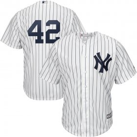 Wholesale Cheap New York Yankees #42 Mariano Rivera Majestic 2019 Hall of Fame Cool Base Player Jersey White Navy