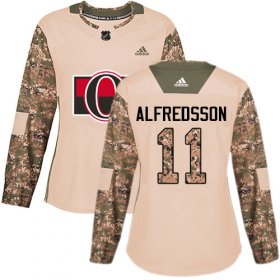 Wholesale Cheap Adidas Senators #11 Daniel Alfredsson Camo Authentic 2017 Veterans Day Women\'s Stitched NHL Jersey