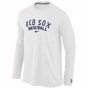 Wholesale Cheap Boston Red Sox Long Sleeve MLB T-Shirt White