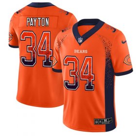 Wholesale Cheap Nike Bears #34 Walter Payton Orange Alternate Men\'s Stitched NFL Limited Rush Drift Fashion Jersey