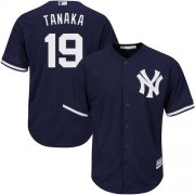 Wholesale Cheap Yankees #19 Masahiro Tanaka Navy blue Cool Base Stitched Youth MLB Jersey