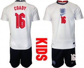 Wholesale Cheap 2021 European Cup England home Youth 16 soccer jerseys
