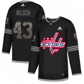 Wholesale Cheap Adidas Capitals #43 Tom Wilson Black Authentic Classic Stitched NHL Jersey