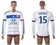 Wholesale Cheap Lyon #15 Lavogez Home Long Sleeves Soccer Club Jersey
