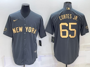 Wholesale Men's New York Yankees #65 Nestor Cortes Jr Grey 2022 All Star Stitched Cool Base Nike Jersey
