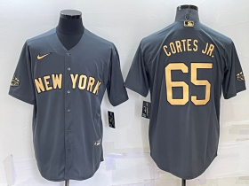 Wholesale Men\'s New York Yankees #65 Nestor Cortes Jr Grey 2022 All Star Stitched Cool Base Nike Jersey