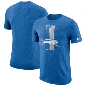 Wholesale Cheap Detroit Lions Nike Marled Historic Logo Performance T-Shirt Blue