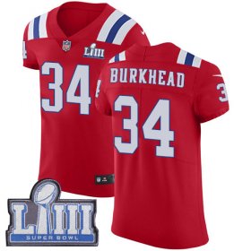 Wholesale Cheap Nike Patriots #34 Rex Burkhead Red Alternate Super Bowl LIII Bound Men\'s Stitched NFL Vapor Untouchable Elite Jersey