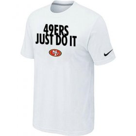 Wholesale Cheap Nike San Francisco 49ers Just Do It White T-Shirt