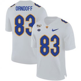 Wholesale Cheap Pittsburgh Panthers 83 Scott Orndoff White 150th Anniversary Patch Nike College Football Jersey