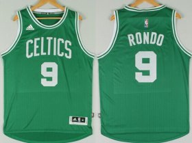Wholesale Cheap Boston Celtics #9 Rajon Rondo Revolution 30 Swingman 2014 New Green Jersey