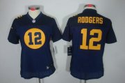 Wholesale Cheap Nike Packers #12 Aaron Rodgers Navy Blue Alternate Women's Stitched NFL Limited Jersey