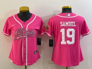 Wholesale Cheap Women's San Francisco 49ers #19 Deebo Samuel Pink With Patch Cool Base Stitched Baseball Jersey