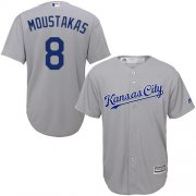 Wholesale Cheap Royals #8 Mike Moustakas Grey Cool Base Stitched Youth MLB Jersey