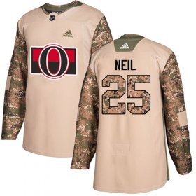 Wholesale Cheap Adidas Senators #25 Chris Neil Camo Authentic 2017 Veterans Day Stitched Youth NHL Jersey