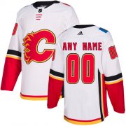 Wholesale Cheap Men's Adidas Flames Personalized Authentic White Road NHL Jersey