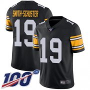 Wholesale Cheap Nike Steelers #19 JuJu Smith-Schuster Black Alternate Men's Stitched NFL 100th Season Vapor Limited Jersey