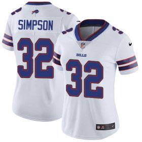 Wholesale Cheap Nike Bills #32 O. J. Simpson White Women\'s Stitched NFL Vapor Untouchable Limited Jersey