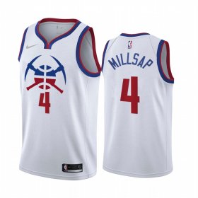 Wholesale Cheap Denver Nuggets #4 Paul Millsap White NBA Swingman 2020-21 Earned Edition Jersey
