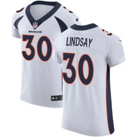 Wholesale Cheap Nike Broncos #30 Phillip Lindsay White Men\'s Stitched NFL Vapor Untouchable Elite Jersey