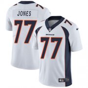 Wholesale Cheap Nike Broncos #77 Sam Jones White Men's Stitched NFL Vapor Untouchable Limited Jersey