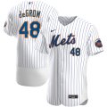 Wholesale Cheap New York Mets #48 Jacob deGrom Men's Nike White Home 2020 Authentic Player MLB Jersey