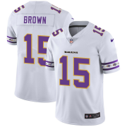 Wholesale Cheap Baltimore Ravens #15 Marquise Brown Nike White Team Logo Vapor Limited NFL Jersey