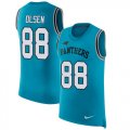 Wholesale Cheap Nike Panthers #88 Greg Olsen Blue Alternate Men's Stitched NFL Limited Rush Tank Top Jersey