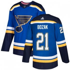 Wholesale Cheap Men\'s Authentic St. Louis Blues #21 Tyler Bozak Blue Home Official Adidas Jersey