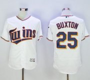 Wholesale Cheap Twins #25 Byron Buxton White Flexbase Authentic Collection Stitched MLB Jersey