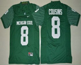 Wholesale Cheap Men\'s Michigan State Spartans #8 Kirk Cousins Green Limited Stitched College Football 2016 Nike NCAA Jersey