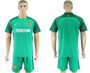 Wholesale Cheap Monaco Blank Green Goalkeeper Soccer Club Jersey