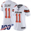 Wholesale Cheap Nike Browns #11 Antonio Callaway White Women's Stitched NFL 100th Season Vapor Limited Jersey