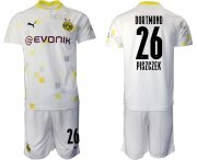 Wholesale Cheap Men 2020-2021 club Dortmund Second away 26 white Soccer Jerseys