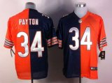 Wholesale Cheap Nike Bears #34 Walter Payton Navy Blue/Orange Men's Stitched NFL Elite Split Jersey