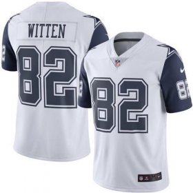 Wholesale Cheap Nike Cowboys #82 Jason Witten White Men\'s Stitched NFL Limited Rush Jersey