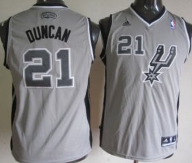 Cheap San Antonio Spurs #21 Tim Duncan Gray Kids Jersey