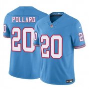 Cheap Men's Tennessee Titans #20 Tony Pollard Blue 2023 F.U.S.E. Throwback Limited Football Stitched Jersey