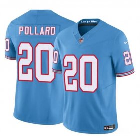 Cheap Men\'s Tennessee Titans #20 Tony Pollard Blue 2023 F.U.S.E. Throwback Limited Football Stitched Jersey