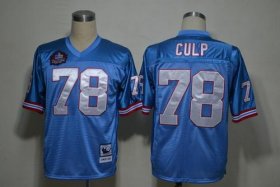 Wholesale Cheap Mitchell And Ness Oilers #78 Curley Culp Baby Blue Stitched Throwback NFL Jersey
