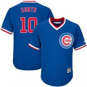 Wholesale Cheap Cubs #10 Ron Santo Blue Cooperstown Stitched Youth MLB Jersey