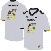 Wholesale Cheap Missouri Tigers 6 Khmari Thompson White Nike Fashion College Football Jersey