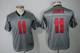 Wholesale Cheap Nike Falcons #11 Julio Jones Grey Shadow Youth Stitched NFL Elite Jersey