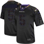 Wholesale Cheap Nike Ravens #5 Joe Flacco New Lights Out Black Men's Stitched NFL Elite Jersey